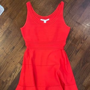 Diane Von Furstenberg Isla Tank Dress- Orange Lace